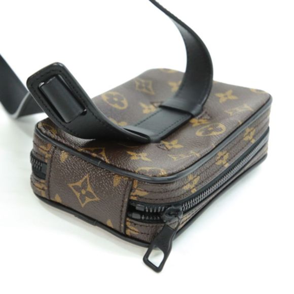 Louis Vuitton Utility Side Bag Monogram Leather Black Brown Body Bag - Picture 6 of 9